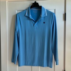 Coolibar Light Blue Long Sleeve Polo Shirt